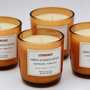 Vela Perfumada de Cera de Soja Vegetal de Marca Privada, 40h de Duración, Aroma Natural, Vela Aromática para el Hogar - Product Image 3