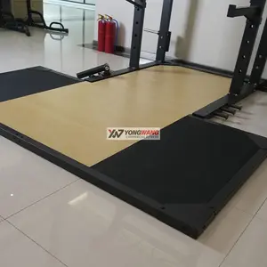 Spor ekipmanları spor platformu yüksek kalite squat çerçevesi ağırlık kaldırma platformu kauçuk zemin spor makinesi