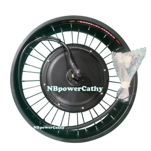 มอเตอร์ล้อหลังแบบไร้แปรงถ่าน 20 นิ้ว <span class=keywords><strong>NBP</strong></span> 5000W สำหรับจักรยานอ้วน/จักรยานหิมะ พร้อมเฟืองเดี่ยว - Product Image 4