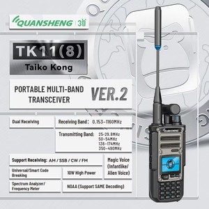 Quansheng TK11(8) Quansheng Tk118 Radio de Banda Aérea NOAA <span class=keywords><strong>AMFM</strong></span> SSB CB CW HF con 3000 mAh - Product Image 4