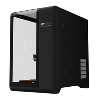 Boîtier PC Gaming Lovingcool 2024 Nouveau 120mm RGB avec Ventilateur de Refroidissement, Tour Moyenne ATX MATX ITX, Triple Face en Verre Trempé