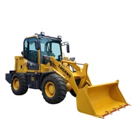 LUGONG T916 penggerak roda 4 Cina pemuat ujung depan CE kecil Mini 1 Ton 2 Ton roda pemuat