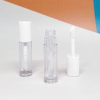 Tube de maquillage de forme ronde emballage de brillant à lèvres liquide