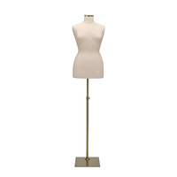 Mannequin Torse Femme Grande Taille en Flanelle Blanche pour Magasin de Vêtements, Mise en Forme du Corps, Présentoir de Vitrine pour Robe de Mariée