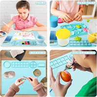 Tapis de peinture multifonction en silicone et ensemble de bols