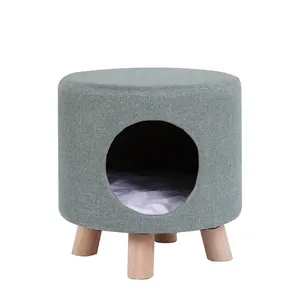 Cat nest pet nest sgabello gambe in legno panno art mail order packaging