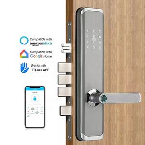 TTlock Ekey WiFi Serrure de Porte Intelligente Étanche NFC Fonctionne Téléphone App Alexa Google Home pour Bois Aluminium Porte Cloud Stockage de Données - Product Image 1