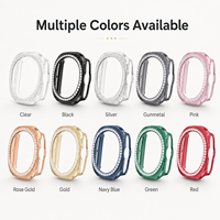 Coque de protection rigide en PC à dos ouvert avec strass en une seule rangée pour Samsung Galaxy Watch7 Ultra Ultra 8 2025 47mm