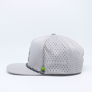 Hot Sale White Unisex Oxford Poplin 6-Panel Sport Hats with Rope 100% Polyester Baseball Hat with 3D Embroidery Logo - Product Image 3