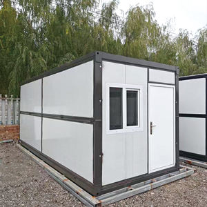 त्वरित स्थापना 20 फीट तह प्रीफैब कंटेनर घरों फोल्डेबल कंटेनर घर फोल्डेबल कंटेनर प्रीफैब छोटे घरों के साइट कार्यालय - Product Image 1