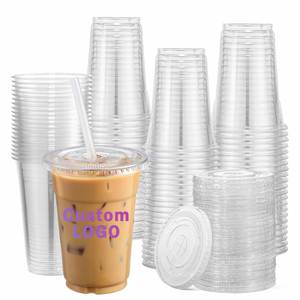 Gobelet en plastique PET transparent personnalisé de 89 mm, récipient jetable pour boissons, bière, soda, pour les cafés - Product Image 3