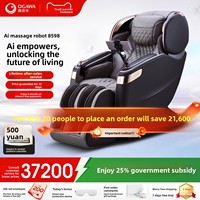 Fauteuil de massage intelligent électrique Bluetooth à commande à distance sans fil pour bras robotique 4D 8598, massage corporel complet automatique avec IA
