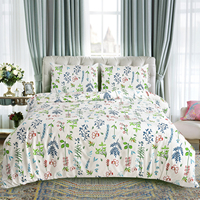 Ensemble de literie imprimé 100% coton à bas prix usine draps et duvet housses de couette draps en tissu français