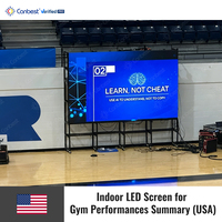 Écran LED vidéo mural intérieur Canbest Xs Series P2.6 2.604mm 4000x2500mm (13.1x8.2ft) pour location en salle de sport aux États-Unis