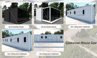 Maison de conteneur maritime modifiée de 40 pieds, cabine de vie extensible et portable, maison préfabriquée en acier pour résidence, bureau, camping