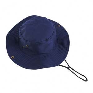 Chapeau seau unisexe de style personnalisé avec logo Offre Spéciale casquettes de pêcheurs en coton doux avec ficelle à large bord - Product Image 5