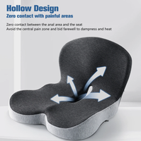Coussin de dossier en forme de donut pour hémorroïdes, en mousse à mémoire de forme, pour chaise de bureau, soulagement de la douleur des escarres, grossesse, post-partum, écologique, amovible