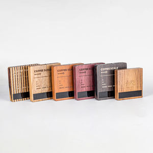 Balance de cuisine numérique à piles, design moderne, aspect bois massif noir, mini, écologique, 0,1 g, LED avec minuteur - Product Image 2