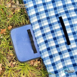 Manta de Picnic Plegable a Cuadros Azules, Rectangular, para Acampar al Aire Libre, para Todas las Estaciones, Impermeable, Resistente a la Humedad, Material Textil - Product Image 5