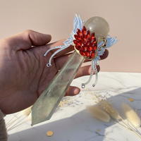 Sceptre en cristal naturel, pointe de cristal, artisanat en cristal, guérison spirituelle, quartz, fluorite, guérison par le reiki, baguette magique, décoration de la maison