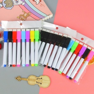 Marqueur effaçable à sec coloré pour tableau blanc, en forme de baril, à encre liquide; Stylo-pinceau créatif effaçable à l'eau; Stylo promotionnel 11,3 cm, 50 pièces emballées - Product Image 1