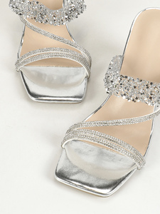 รองเท้าส้นสูงประดับคริสตัลสไตล์แฟรี่ใหม่ประจำฤดูร้อนปี 2024 สำหรับผู้หญิง ปี 2025 - Product Image 5