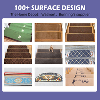 Tapis d'escalier doux auto-adhésif antidérapant Tapis d'escalier décoratif pour plancher en bois d'intérieur