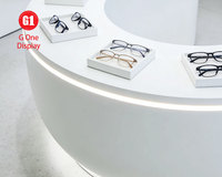 Support d'affichage unique pour lunettes de soleil, présentoir mural pour lunettes, présentoir personnalisé pour montures optiques, comptoir de magasin d'optique, vitrines