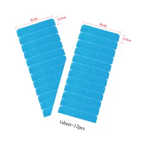 A Sheet 12 pcs 40 x 8 mm Medical Adhesive Double Side Hair Tape Waterproof For Lace Hair Extension Tape tabs