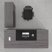 Muebles de Oficina Ejecutivos de Lujo Modernos, Escritorio Rectangular de Madera para Gerente/Director Ejecutivo, Mesa para Jefe