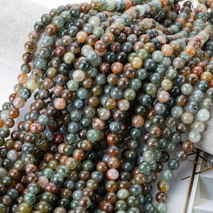 Pierre Naturelle de haute Qualité 4/6/8/10/12mm Haute Qualité Océan D'herbe Rondes En Agate Perles De Pierre En Vrac Pour La Fabrication DE BRICOLAGE Bijoux - Product Image 3