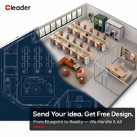 Poste de travail de bureau moderne 8 places dos à dos avec structure en acier en boucle et écran de confidentialité en tissu OEM