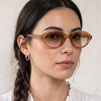 Lunettes de soleil ovales de luxe pour femmes, style rétro, marque privée, petit MOQ