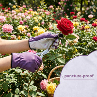 Gants de jardinage en cuir de vachette avec paume en microfibre, dos en microfibre, doigts compatibles écran tactile, poignet élastique, confortables pour le travail de jardinage