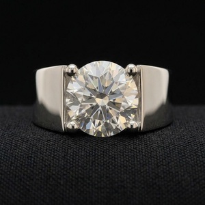 Anillo Sencillo de Platino Fino con Diamantes Brillantes, Certificado IGI, Elegante Anillo de Boda, Idea de Regalo de Joyería de Compromiso - Product Image 1