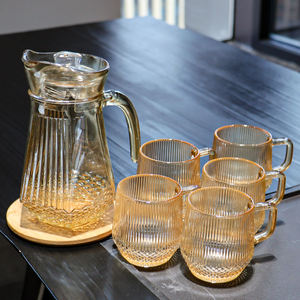 Caja de embalaje de lujo para el hogar, tetera de ámbar para beber, juego de teteras, jarra de agua de vidrio con taza - Product Image 2