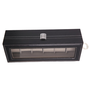 Boîte <span class=keywords><strong>de</strong></span> <span class=keywords><strong>Rangement</strong></span> <span class=keywords><strong>de</strong></span> Montres Vente Chaude <span class=keywords><strong>Luxe</strong></span> Unique Étanche Fermeture Sécurisée Boîte à Montres en Cuir 6 Fentes pour Voyage - Product Image 5