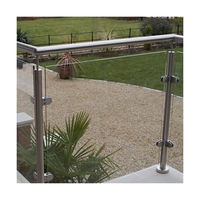 Prima Außenglas-Geländersystem Rostfreier Metallbaluster mit Glasklemmen für Wohnbalkon und Terrasse