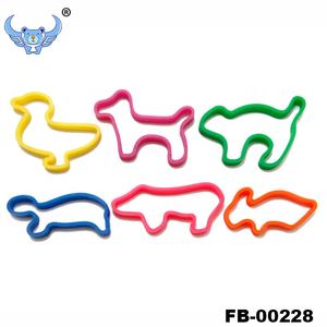 סיטונאי המפלגה טובות כיף טיפשי מגוון גן חיות בעלי החיים בצורת צמיד שיער סיליקון גומי להקות - Product Image 3