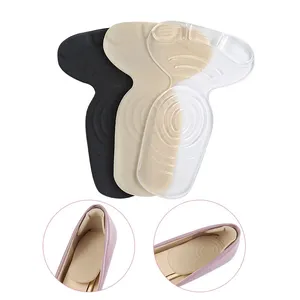 T-Shape Heel Pain Killer Silicone Gel Heel Cushion Pads Self-Adhesive Footcare Back Heel Protector Grips Liners Loose Shoes