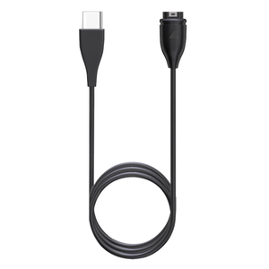 Para <span class=keywords><strong>Garmin</strong></span> Fenix 8 7 5X 6X 6S PRO Charger <span class=keywords><strong>Instinct</strong></span> 2S <span class=keywords><strong>Cable</strong></span> de carga USB tipo C 1M negro con blindaje trenzado y chaqueta de PVC - Product Image 1