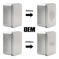 Caja de metal impresa personalizada Embalaje Perfume Bálsamo labial Mentas Contenedores Slide Top Metal Caja de lata Lata de metal para menta
