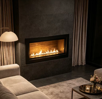 Cheminée à gaz décorative en acier moderne pour appartement, hôtel, villa, insert de chauffage à ventilation directe, dispositif de contrôle, garantie 5+ ans, gaz naturel