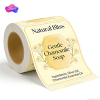 Étiquettes de savon personnalisées imperméables, autocollants résistants à l'huile et à l'eau, adhésifs puissants pour emballages cosmétiques, finition brillante ou mate, disponibles en rouleau