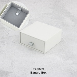 Slide Out Long White Custom logo <b>Empty</b> Jewelry <b>Boxes</b> for Necklaces Cardboard 9x9x4 Jewelry <b>Boxes</b> Storage for <b>Gift</b> Wrapping - Product Image 6