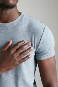 Camiseta deportiva ajustada y transpirable de algodón mercerizado de alta calidad, hecha a medida, camiseta personalizada de alta gama para hombre - Product Image 2