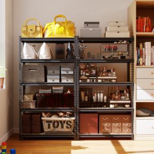 מדפי אחסון למוסך, 5 קומות, מדף מתכת גבוה, מדף מתכת חזק במיוחד לארגון המוסך, מדפים ללא ברגים - Product Image 6