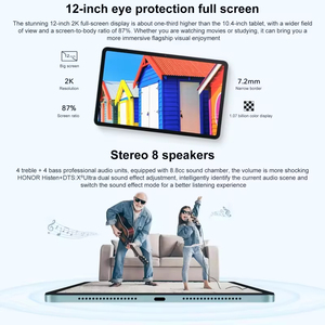 Honor Pad 8 <span class=keywords><strong>Tablet</strong></span> Android 12" con Batteria da 7250mAh, 680 Altoparlanti, Display 2000x1200, 8GB/6GB RAM, 128GB, per Uso Aziendale, Nuovo - Product Image 4