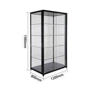 Vitrine bon marché en verre trempé emballage <span class=keywords><strong>plat</strong></span> vitrine en verre vitrine de magasin de fumée vitrine avec éclairage - Product Image 2