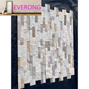 Revestimiento <span class=keywords><strong>de</strong></span> Pared <span class=keywords><strong>de</strong></span> <span class=keywords><strong>Piedra</strong></span> <span class=keywords><strong>de</strong></span> Pizarra para Fachada Exterior <span class=keywords><strong>en</strong></span> Beige y Blanco Moderno, Acabado Natural, para Hoteles, Villas y Exteriores - Product Image 1